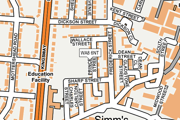 WA8 6NT map - OS OpenMap – Local (Ordnance Survey)