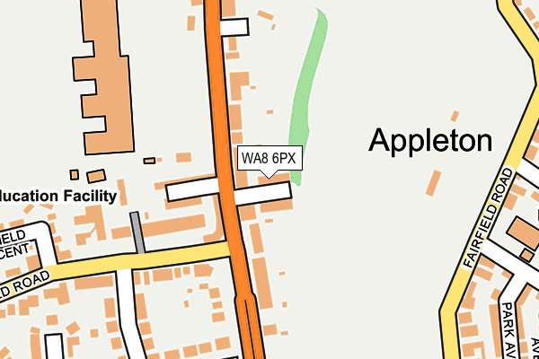 WA8 6PX map - OS OpenMap – Local (Ordnance Survey)