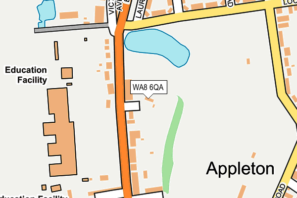 WA8 6QA map - OS OpenMap – Local (Ordnance Survey)