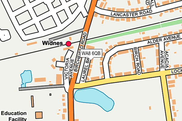 WA8 6QB map - OS OpenMap – Local (Ordnance Survey)