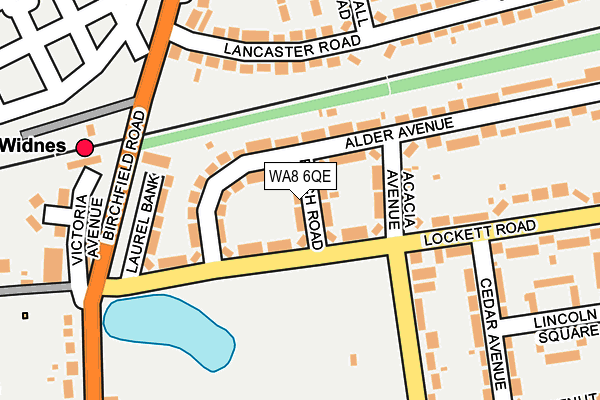 WA8 6QE map - OS OpenMap – Local (Ordnance Survey)