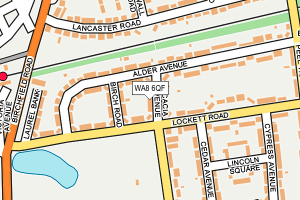 WA8 6QF map - OS OpenMap – Local (Ordnance Survey)