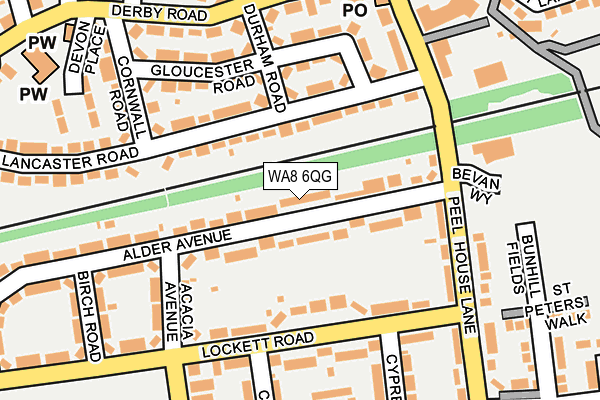 WA8 6QG map - OS OpenMap – Local (Ordnance Survey)