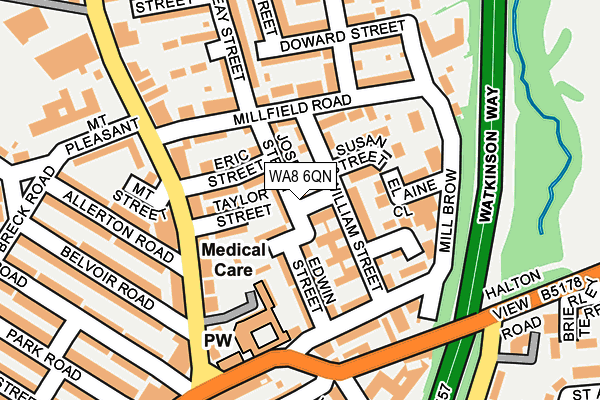 WA8 6QN map - OS OpenMap – Local (Ordnance Survey)