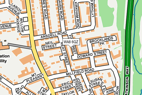 WA8 6QZ map - OS OpenMap – Local (Ordnance Survey)