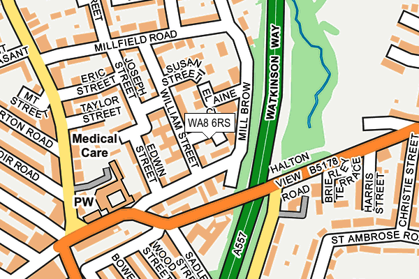 WA8 6RS map - OS OpenMap – Local (Ordnance Survey)