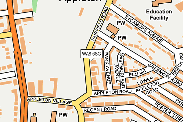 WA8 6SG map - OS OpenMap – Local (Ordnance Survey)