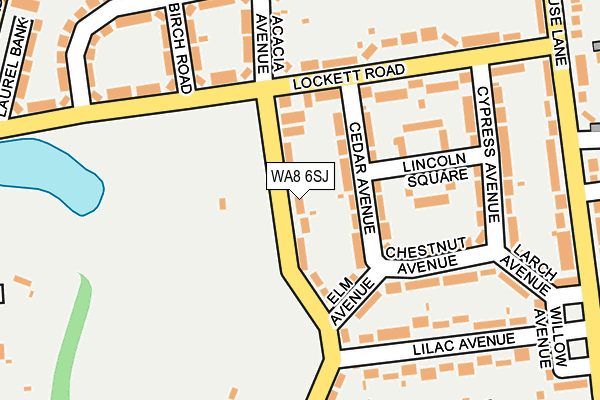 WA8 6SJ map - OS OpenMap – Local (Ordnance Survey)