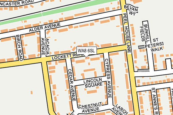 WA8 6SL map - OS OpenMap – Local (Ordnance Survey)
