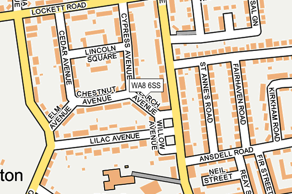 WA8 6SS map - OS OpenMap – Local (Ordnance Survey)
