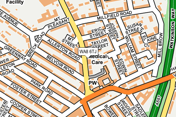 WA8 6TJ map - OS OpenMap – Local (Ordnance Survey)