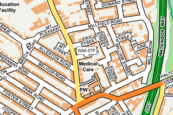 WA8 6TP map - OS OpenMap – Local (Ordnance Survey)