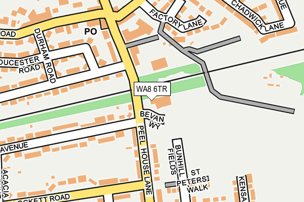 WA8 6TR map - OS OpenMap – Local (Ordnance Survey)