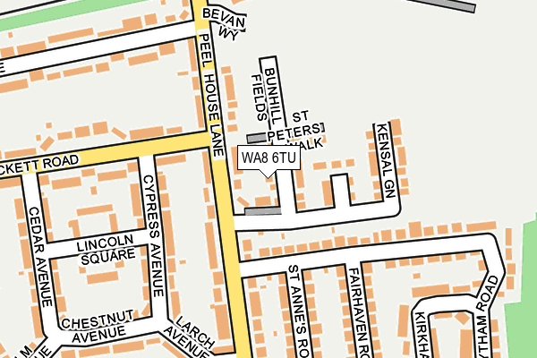 WA8 6TU map - OS OpenMap – Local (Ordnance Survey)