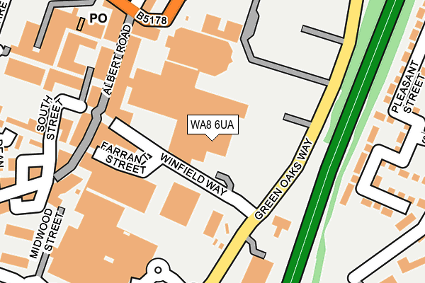 WA8 6UA map - OS OpenMap – Local (Ordnance Survey)
