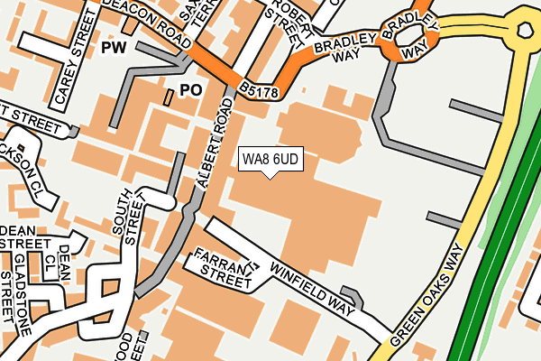 WA8 6UD map - OS OpenMap – Local (Ordnance Survey)