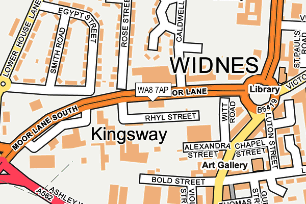 WA8 7AP map - OS OpenMap – Local (Ordnance Survey)