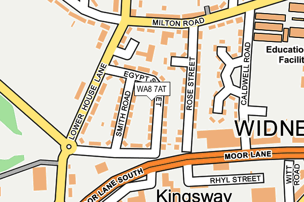 WA8 7AT map - OS OpenMap – Local (Ordnance Survey)