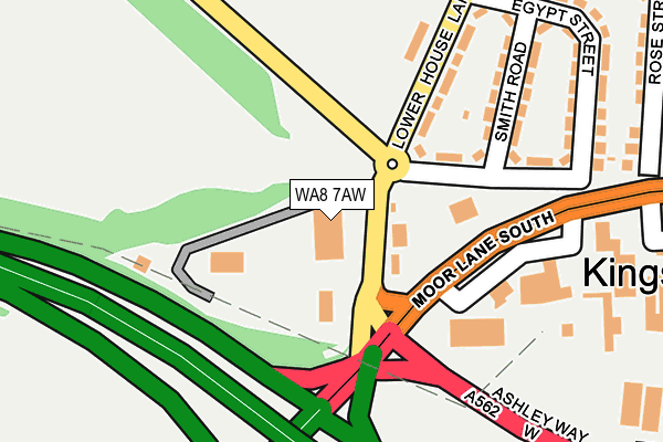 WA8 7AW map - OS OpenMap – Local (Ordnance Survey)