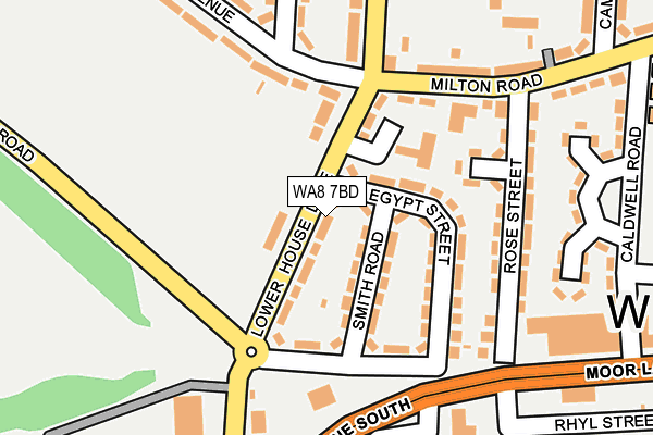 WA8 7BD map - OS OpenMap – Local (Ordnance Survey)