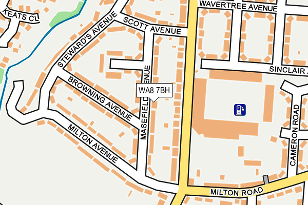 WA8 7BH map - OS OpenMap – Local (Ordnance Survey)