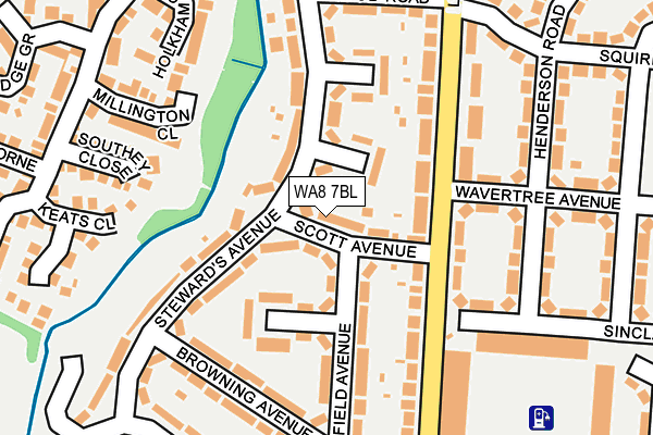 WA8 7BL map - OS OpenMap – Local (Ordnance Survey)