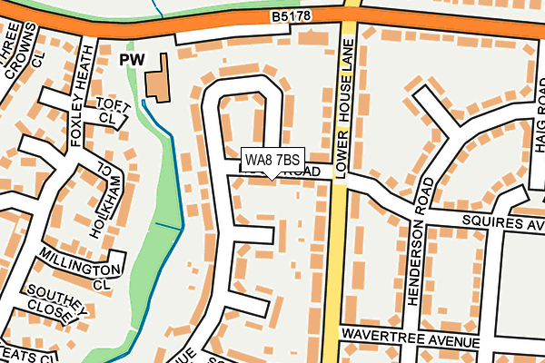WA8 7BS map - OS OpenMap – Local (Ordnance Survey)