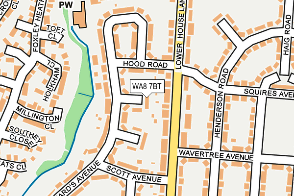 WA8 7BT map - OS OpenMap – Local (Ordnance Survey)