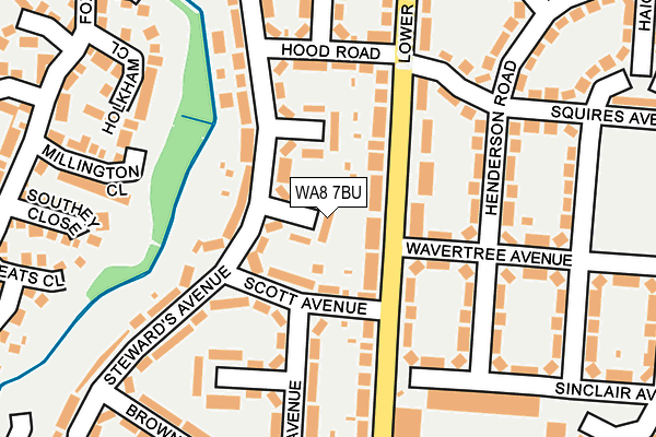 WA8 7BU map - OS OpenMap – Local (Ordnance Survey)