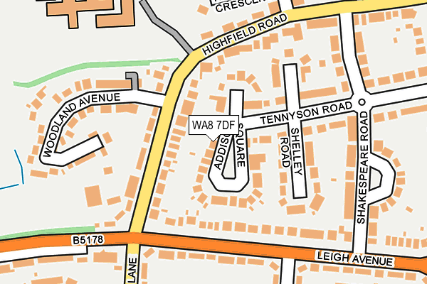 WA8 7DF map - OS OpenMap – Local (Ordnance Survey)