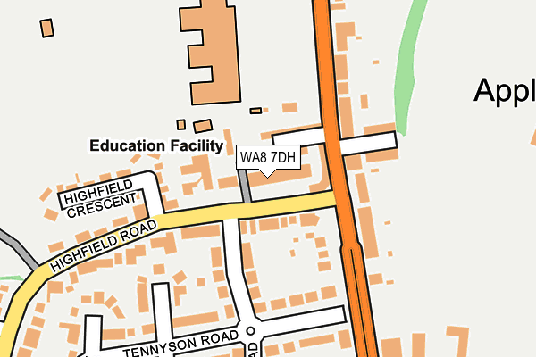 WA8 7DH map - OS OpenMap – Local (Ordnance Survey)