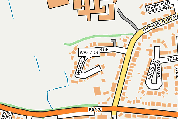 WA8 7DS map - OS OpenMap – Local (Ordnance Survey)