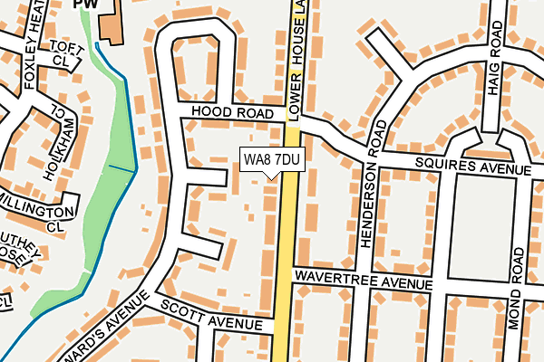 WA8 7DU map - OS OpenMap – Local (Ordnance Survey)