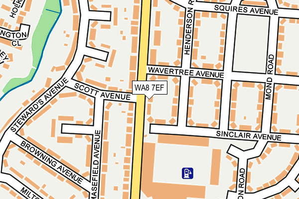 WA8 7EF map - OS OpenMap – Local (Ordnance Survey)