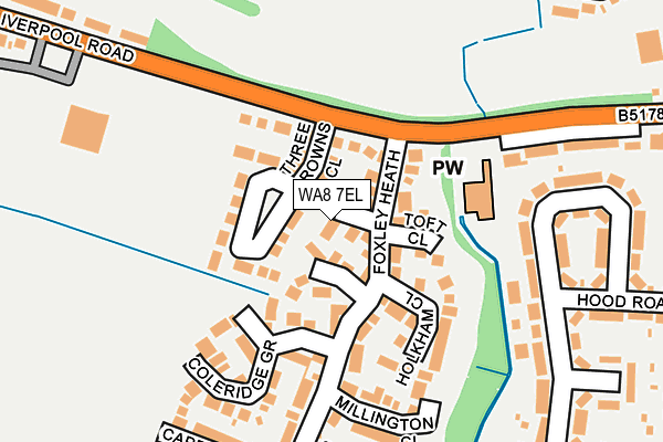 WA8 7EL map - OS OpenMap – Local (Ordnance Survey)
