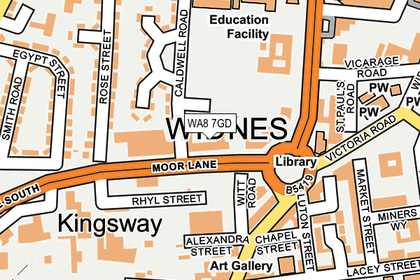 WA8 7GD map - OS OpenMap – Local (Ordnance Survey)