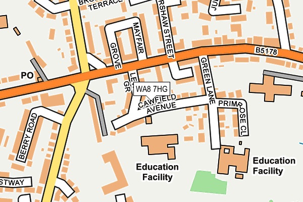 WA8 7HG map - OS OpenMap – Local (Ordnance Survey)