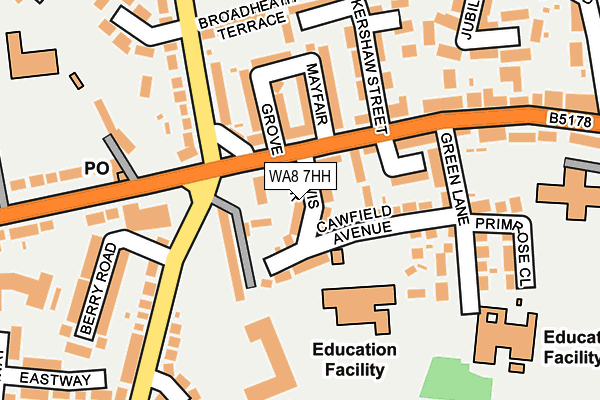 WA8 7HH map - OS OpenMap – Local (Ordnance Survey)