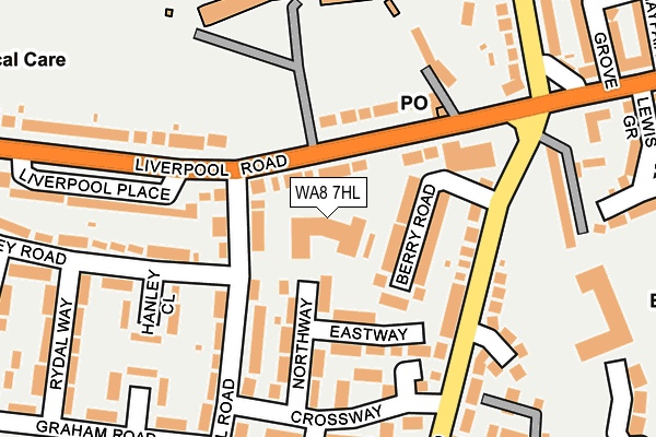 WA8 7HL map - OS OpenMap – Local (Ordnance Survey)