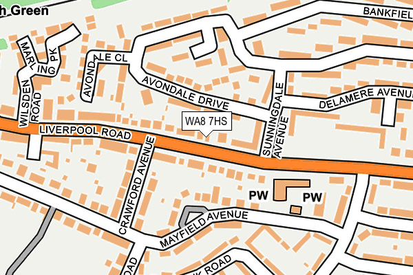 Map of THE NEW INN WIDNES LTD at local scale