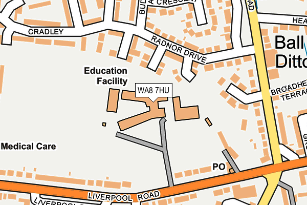 WA8 7HU map - OS OpenMap – Local (Ordnance Survey)