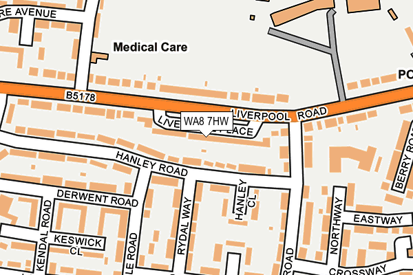 WA8 7HW map - OS OpenMap – Local (Ordnance Survey)