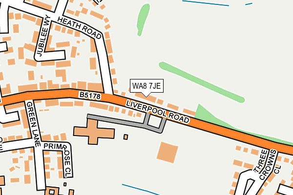 WA8 7JE map - OS OpenMap – Local (Ordnance Survey)