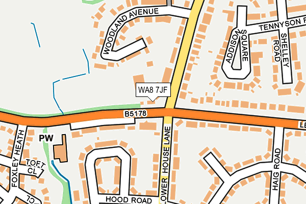 WA8 7JF map - OS OpenMap – Local (Ordnance Survey)