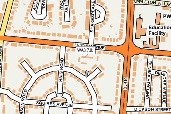 WA8 7JL map - OS OpenMap – Local (Ordnance Survey)