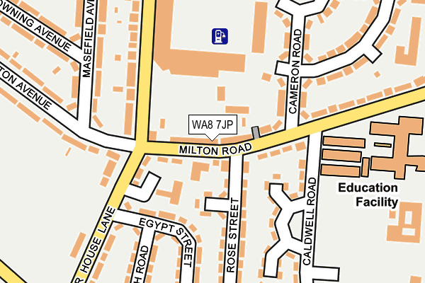 WA8 7JP map - OS OpenMap – Local (Ordnance Survey)