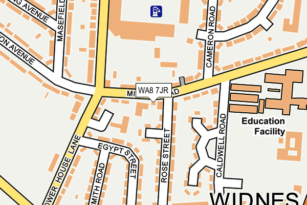 WA8 7JR map - OS OpenMap – Local (Ordnance Survey)
