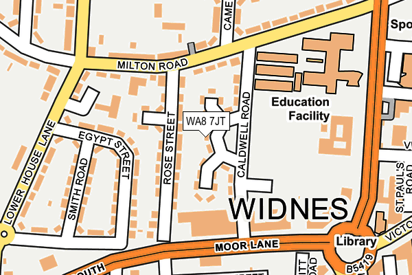 WA8 7JT map - OS OpenMap – Local (Ordnance Survey)