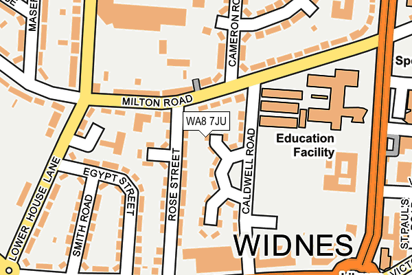 WA8 7JU map - OS OpenMap – Local (Ordnance Survey)