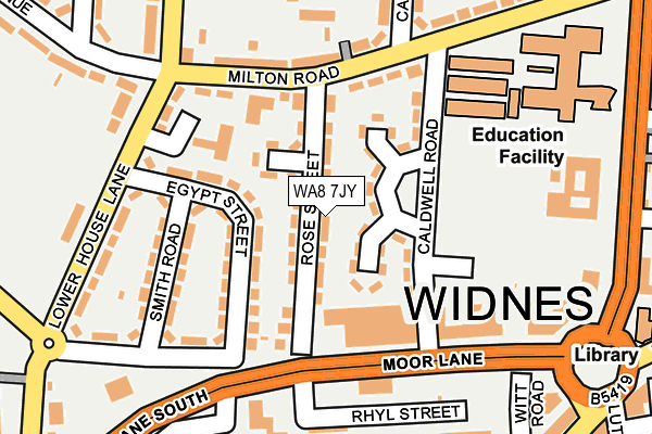 WA8 7JY map - OS OpenMap – Local (Ordnance Survey)